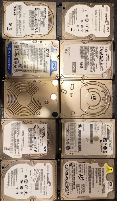 Discos hdd 2,5" SATA de várias capacidades de 160 gb a 320 gb64332102371457120