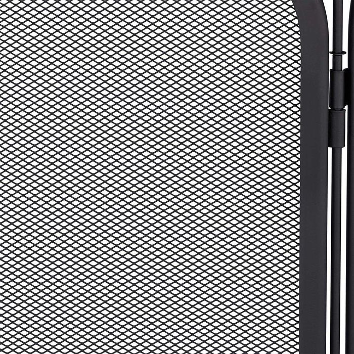 Proteção para lareiras, aço, 52,5 x 97 cm, preto