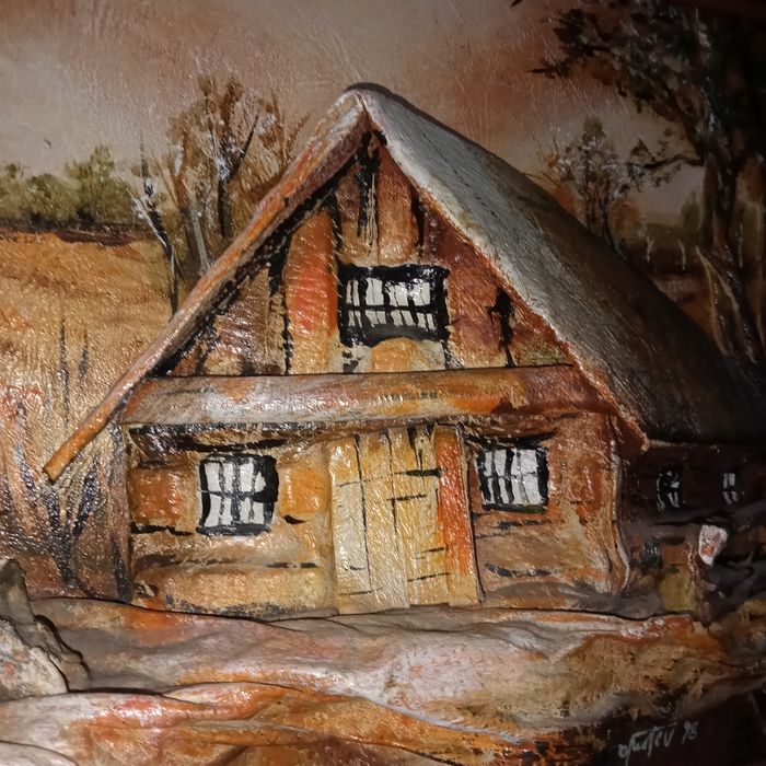 Obraz ze skóry 47/ 37 cm