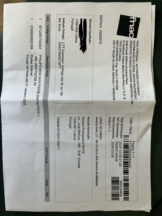 Monitor Philips 24 HDI - Caixa e Garantia