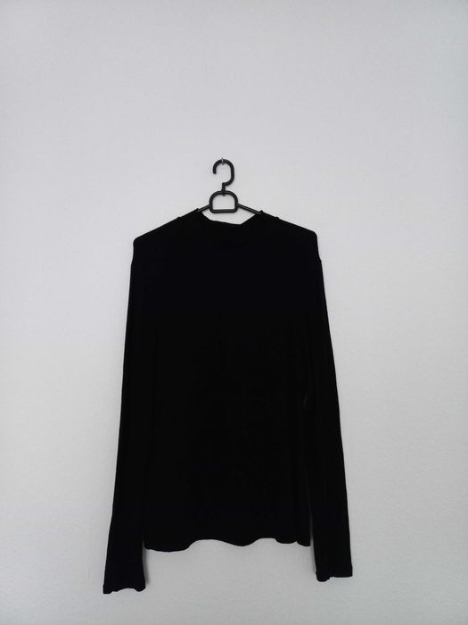 38 M / 40 L półgolf damski czarny bluzka damska z półgolfem czarna