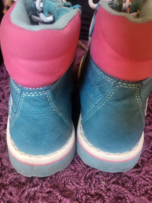 turkusowe buty traperki VENICE dla dziewczynki r. 33