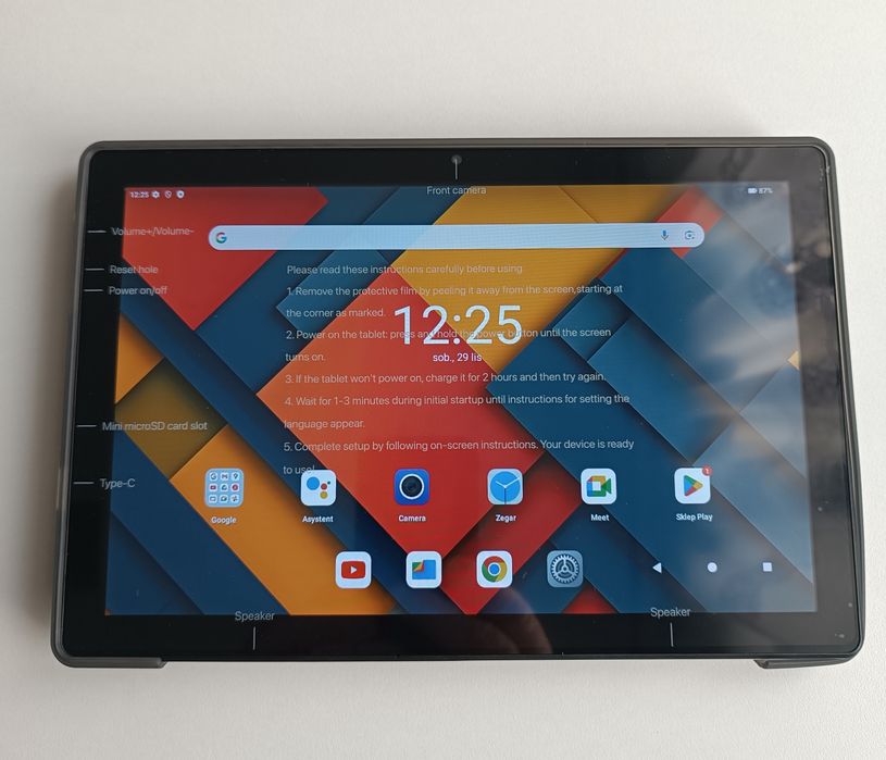 Tablet 10 cali Android 16