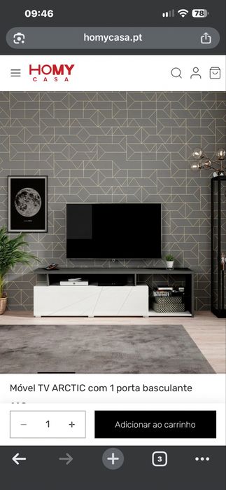Movel de tv lacado