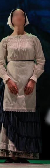 Костюм для театрализованых действий (чепец, фартук, юбка, блузка)