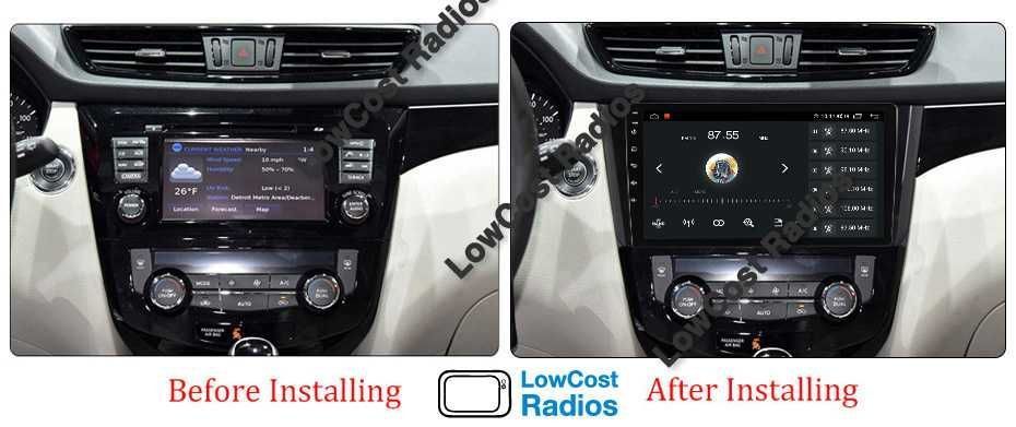 Rádio 2DIN 10" Nissan QASHQAI 2 - J11 (2013 a 2017) • Android 15