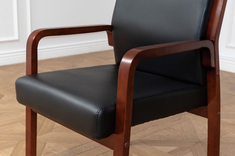 Czarne  krzesło biurowe, eko skóra, -%, outlet, ostatnie!