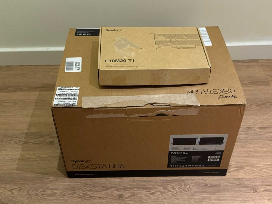Synology DS1819+ (8-bay, 16GB RAM, 10GbE RJ45 + 2×M.2 SSD)64584923697923124