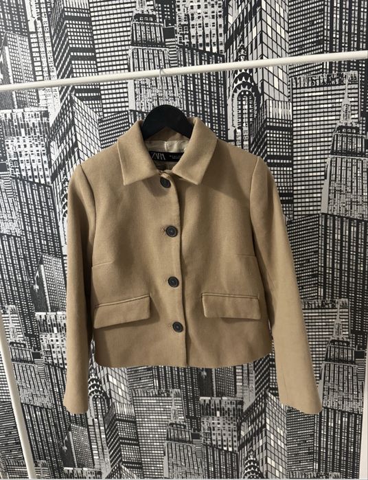 жіночій жакет Zara бежеве пальто жакет Зара