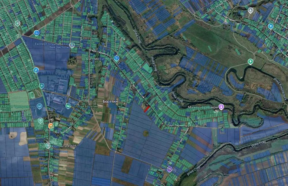 Продаж земельної діялнки з комунікаціями, Боратин 18 сот
