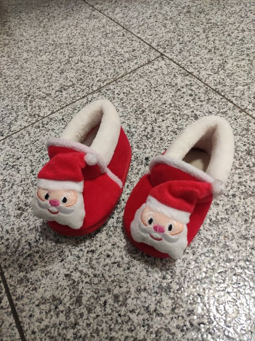 Pantufas bebé Pai Natal tamanho 18