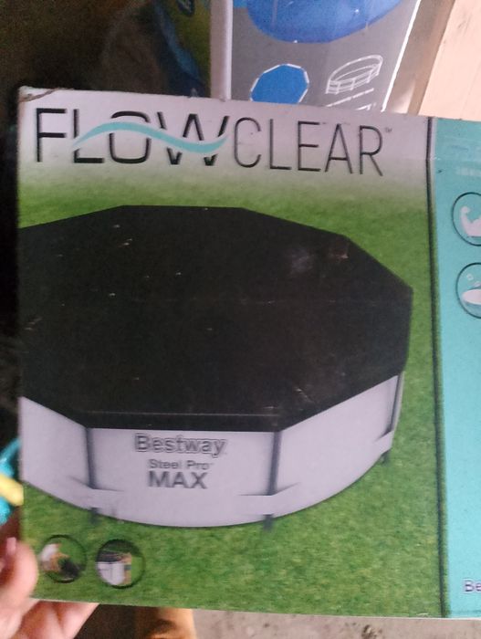 Basen stelażowy 3 m średnica wysokość 76 cm z pokrywą i pompą