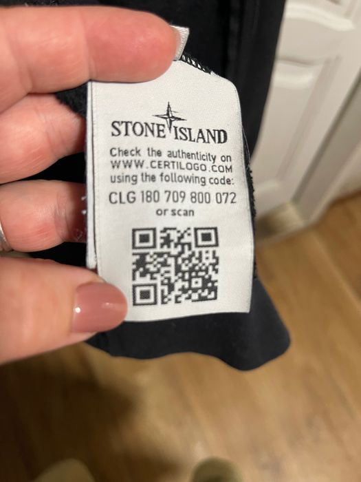 зіп-худі під бренд Stone Island чорного кольору без патча