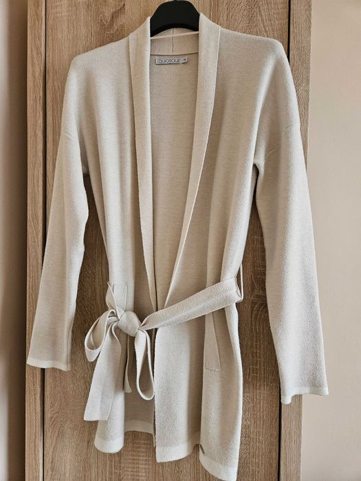 Sweter kardigan wiązany paskiem, s / 36 Quiosque