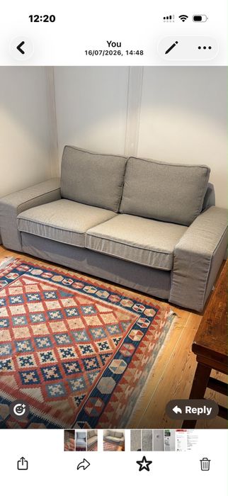 sofá cizento ikea