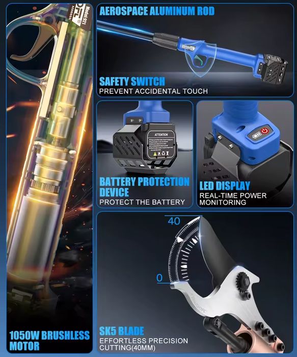 Swansoft SW921 90 cm sekator akumulatorowy jak Stark 90