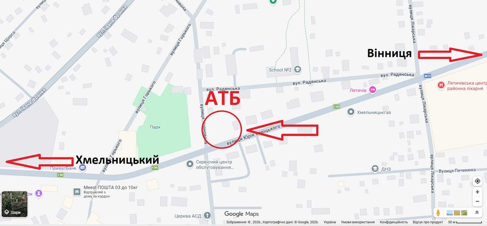 Оренда приміщення в АТБ, м. Летичів, Хмельницька обл. 60,6 м2