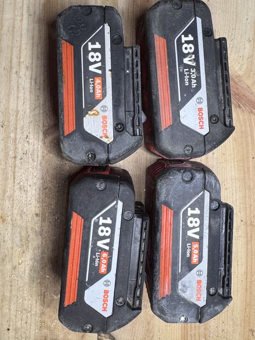 Pakiet akumulatorow 5 i 6ah bosch 18v
