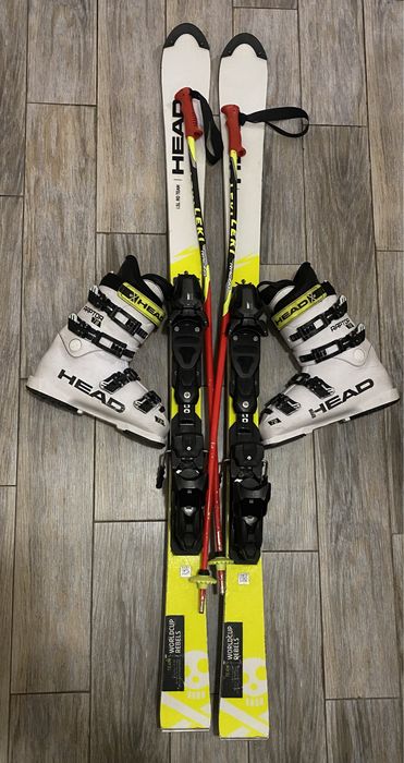 Лижі 144 Head черевики Head raptor , палкиLeki racing,спортцех,FIS,