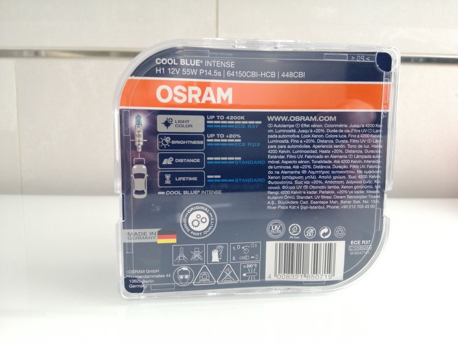 Lâmpadas H1/H4 OSRAM Cool Blue Intense NEXT Gen/Cool Blue Intense