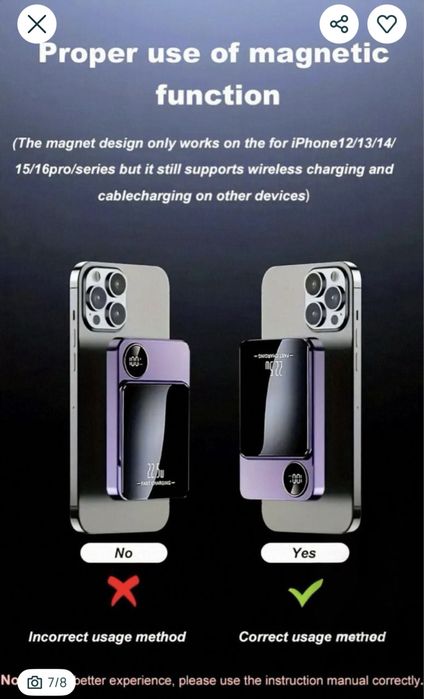 ‼️Безпровідний Павербанк MAGSAFE 10000mah‼️