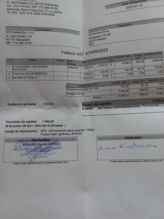 aparat słuchowy oticon bury 1 bte