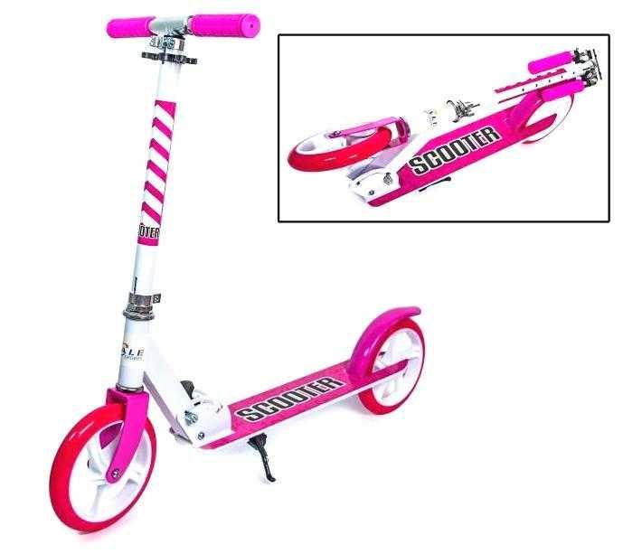 Самокат двухколесный сталева рама, колеса PU 200 мм