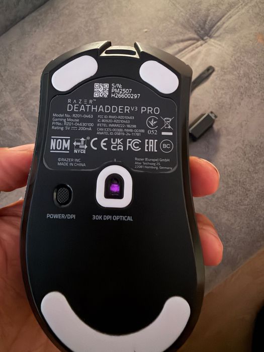 Rato Gaming RAZER Deathadder V3 Pro (Wireless - 30000 dpi - Preto