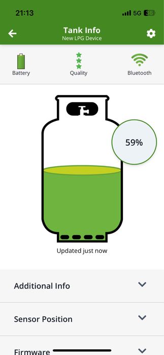 Czujnik poziomu gazu. Mopeca. Kamper