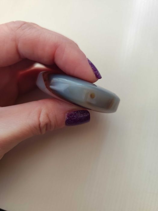 Kamień agat pasiasty z dziurkami do biżuterii 5 cm