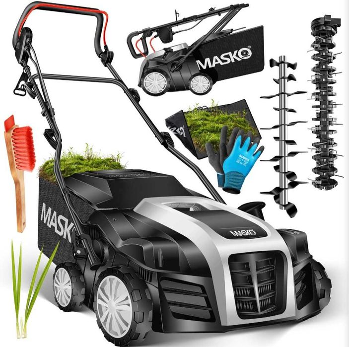 Elektryczny wertykulator 2w1 napowietrzacz trawy 1800W szer robocza 40