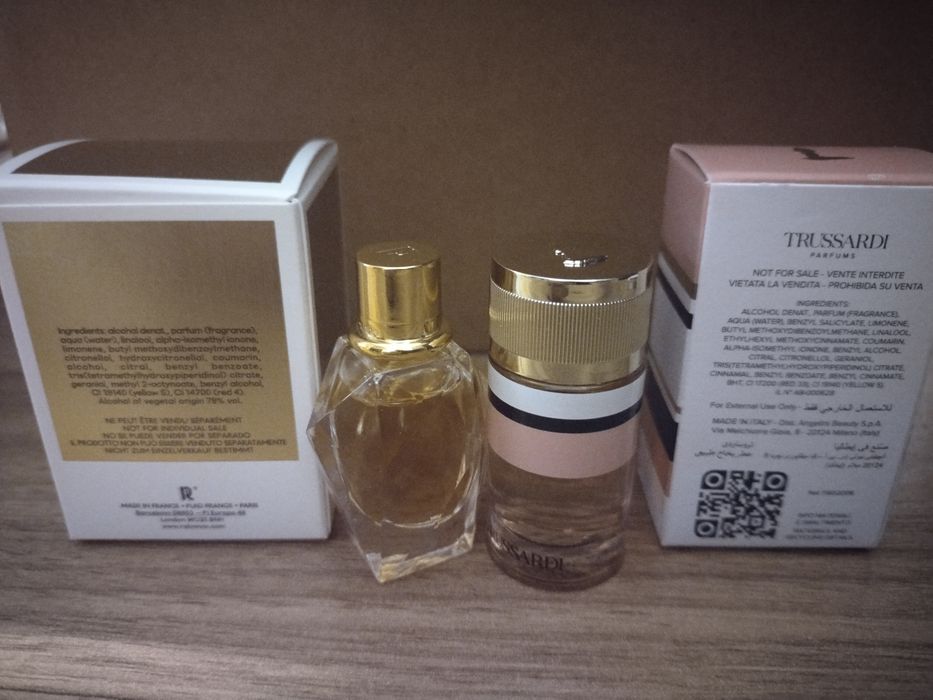 Комплект парфумів Trussardi + Rabbane, 12 ml + карта на знижку у подарунок
