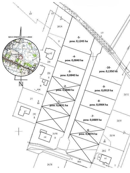 Działki Budowlane Od 840 Do 1 350 M² | Kruszyna/Sulechów | Mpzp