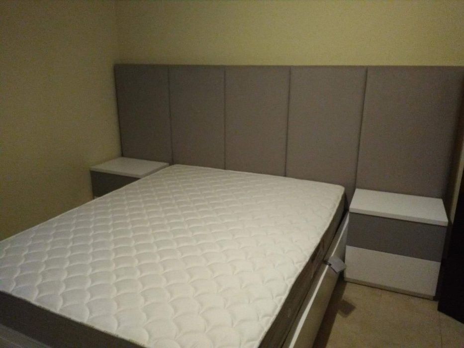 Cama 90 Estofada Nova + Estrado + Colchão (Fabricante)