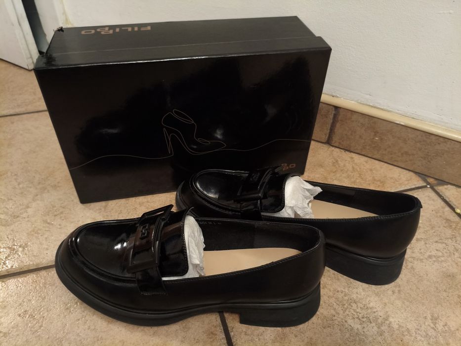 Buty  skórzane lordsy Filippo