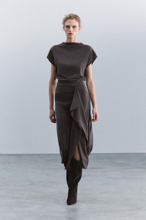 Замшеві чоботи Zara розмір 40