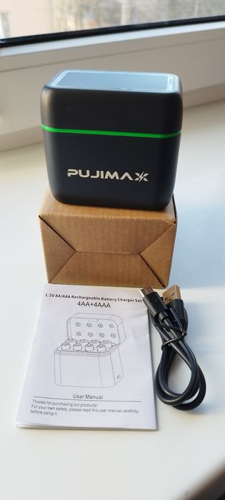 Комплект Зарядного Пристрою PUJIMAX +8 Акамуляторів(4AA+4AAA)