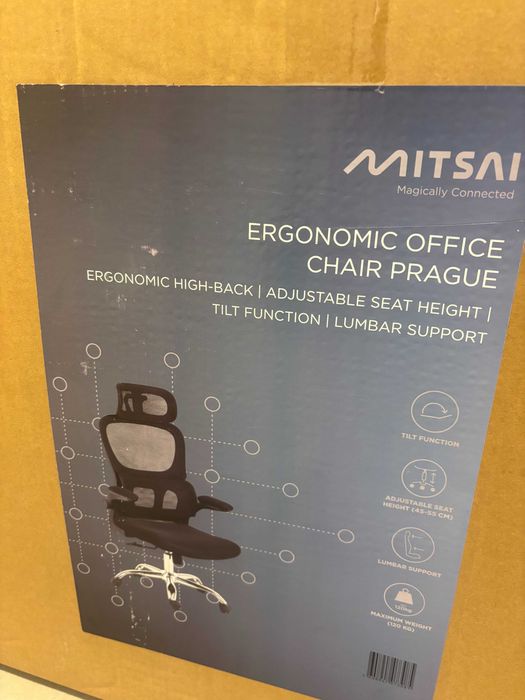 Cadeira de Escritório Ergonómica MITSAI Prague Preto
