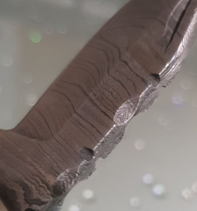 Ніж ЗСУ ручної роботи з дамаської сталі