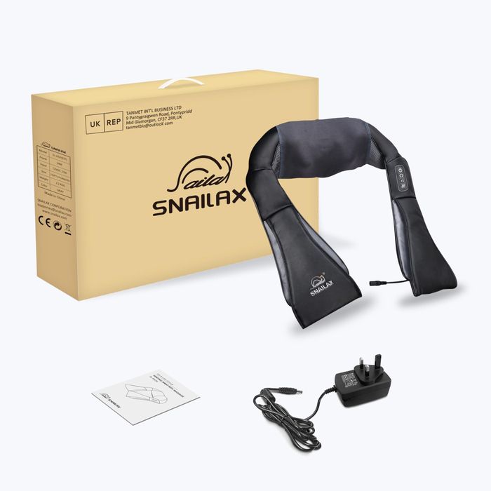 Snailax Massajador Shiatsu Pescoço/Ombros Recarregavel