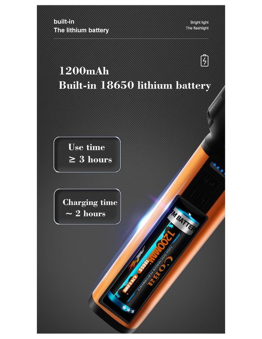 Lanterna LED USB Recarregável QA-L772