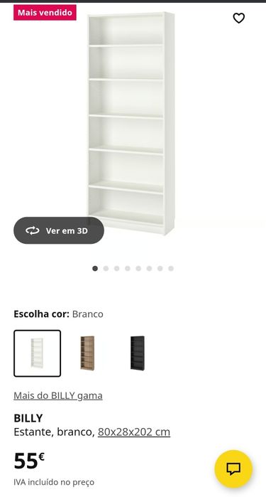 Estante BILLY 80x28x202cm