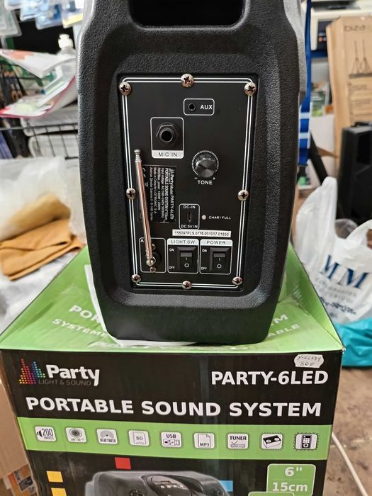 Coluna portátil 6" 200w Party
