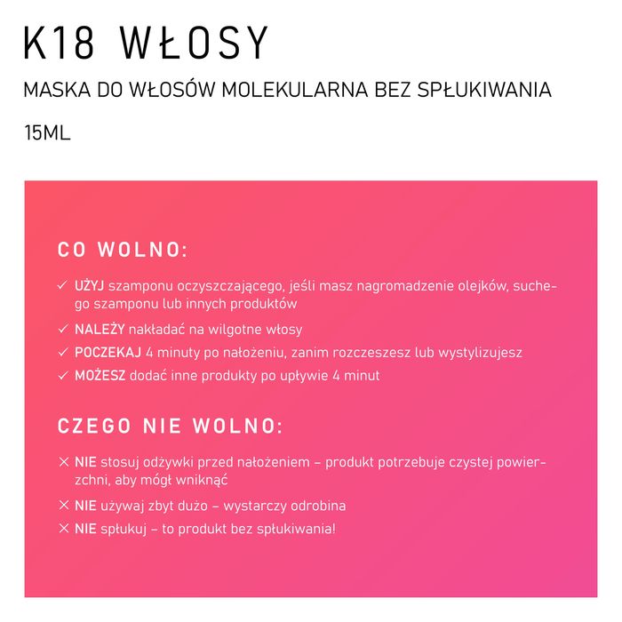 Maska do wlosow K18