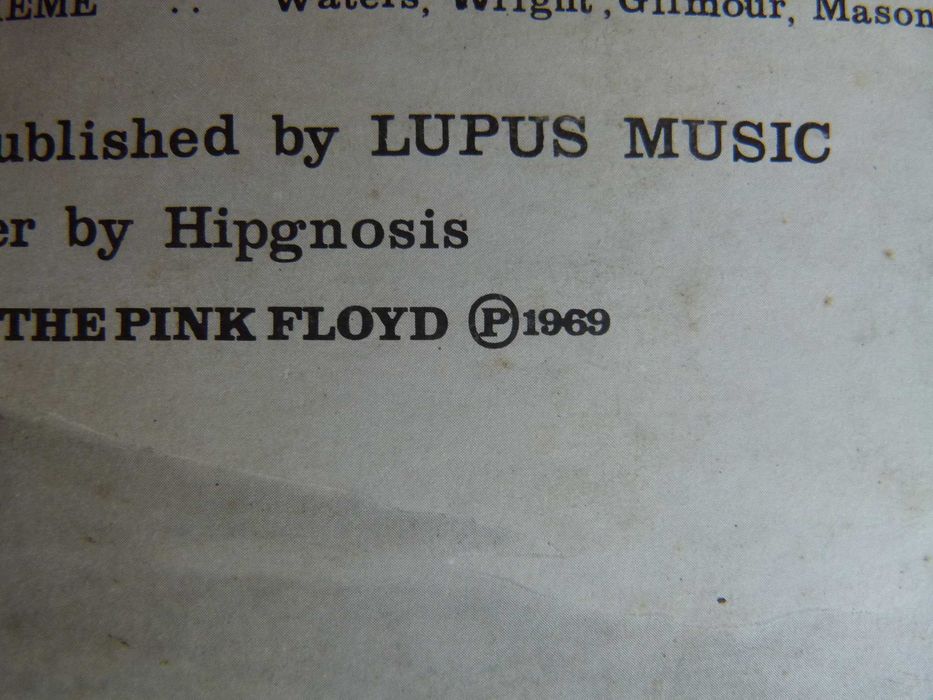 Lp vinil 33 rpm Pink Floyd More ano 1969