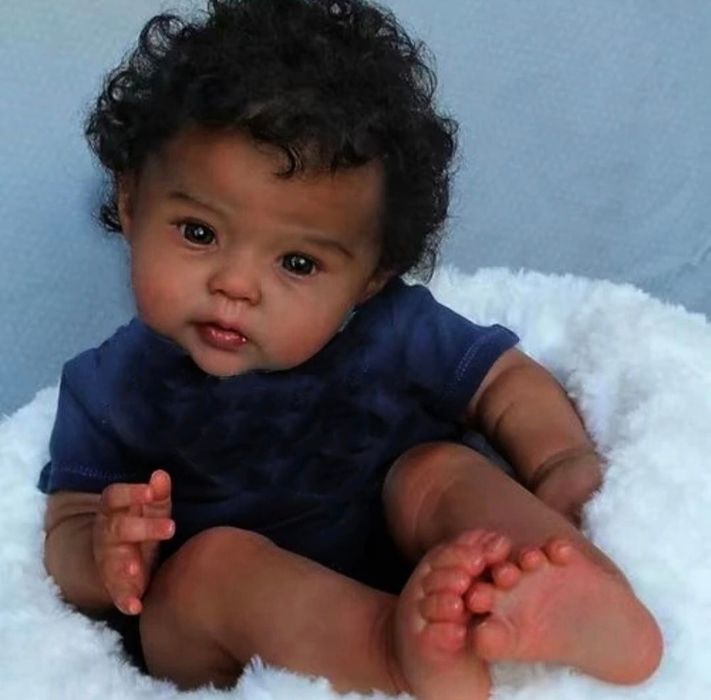 Afrykańskie niemowlę lalka laleczka dzidziuś typ Reborn