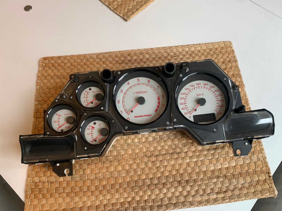 Mazda RX7 FD Mazdaspeed 300 km/h licznik OEM JDM biały RARYTAS unikat