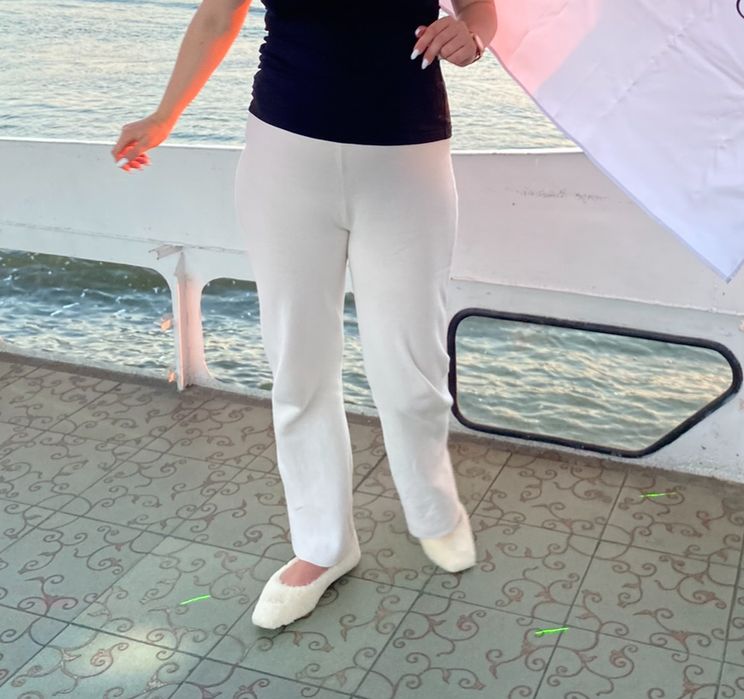 Трикотажні льняні штани для вагітних Oysho