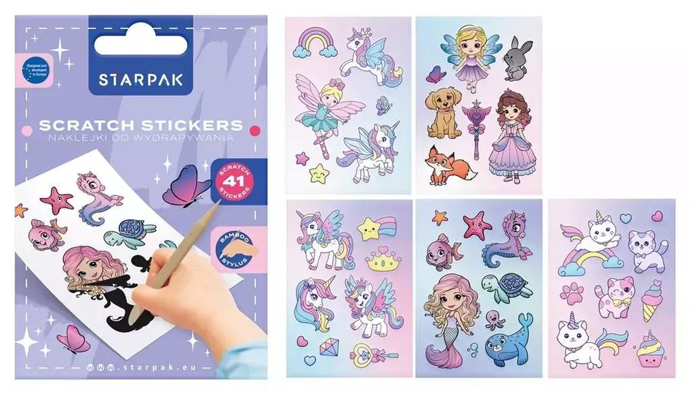 Naklejki Do Wydrapywania Girl. Nowy Produkt