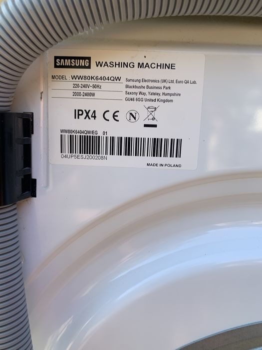 Пральна машина SAMSUNG WW80K6404QW Schaum Aktiv 8kg